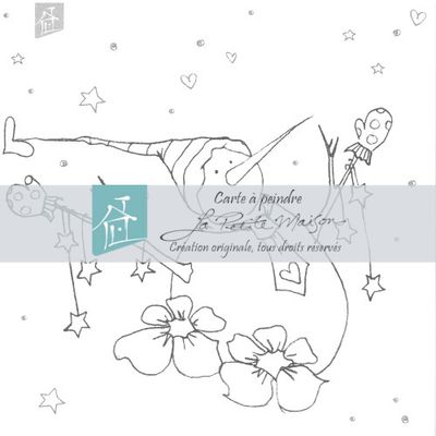 Card for painting - Snowman - GC Card for painting - Snowman - GC