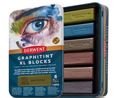 Set of 6 XL graphitint blocs Derwent Set of 6 XL graphitint blocs Derwent