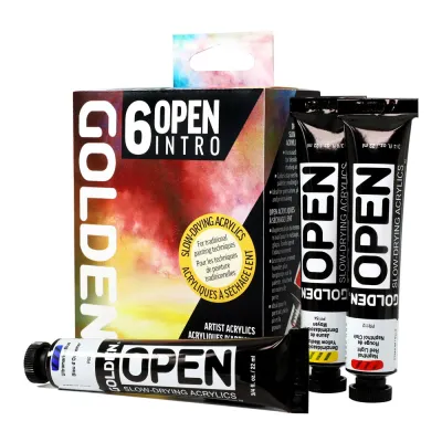 Acrylique Open Golden ens. de 6