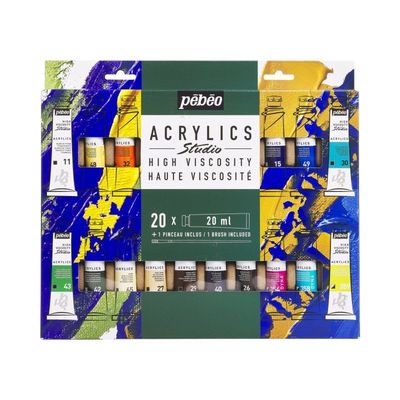 Acrylic Studio Kit 20 x 20ml Pébéo Acrylic Studio Kit 20 x 20ml Pébéo