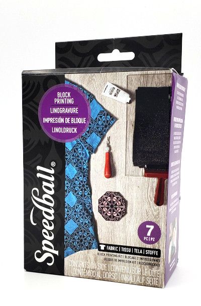 Block printing kit on fabric Speedball