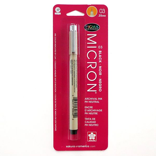Black Pen Pigma Micron 03 PH neutre PH neutralSakura Black Pen Pigma Micron 03 PH neutre PH neutralSakura