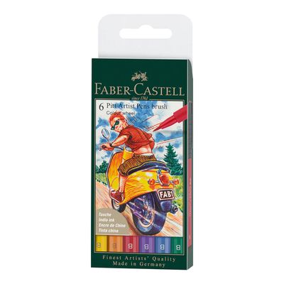 Pens Pitt artist Colour wheel set (6) India ink Pens Pitt artist Colour wheel set (6) India ink