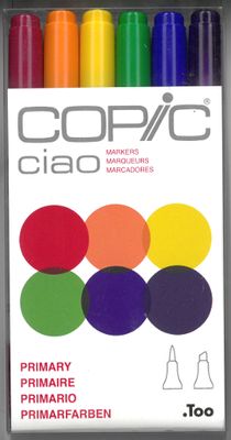 Copic Ciao markers Primary colours (set of 6) Copic Ciao markers Primary colours (set of 6)