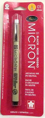 Black Pen archival ink Pigma Micron 01 PH neutral Sakura Black Pen archival ink Pigma Micron 01 PH neutral Sakura