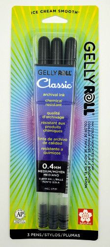 Pen 0.4mm medium black Gellyroll Classic (3) Pen 0.4mm medium black Gellyroll Classic (3)