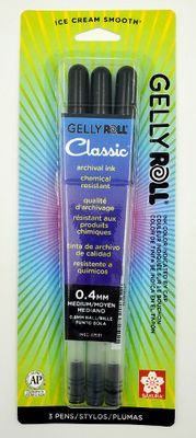 Pen 0.4mm medium black Gellyroll Classic (3)
