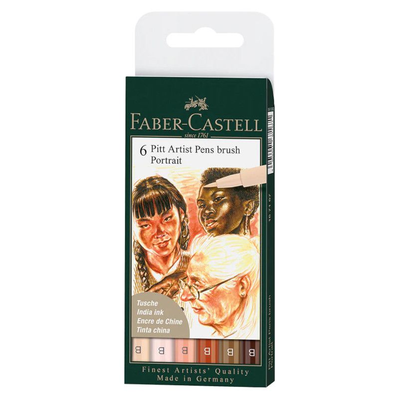Crayons Pitt artist ens. de 6 - couleurs portrait - encre de Chine Crayons Pitt artist ens. de 6 - couleurs portrait - encre de Chine