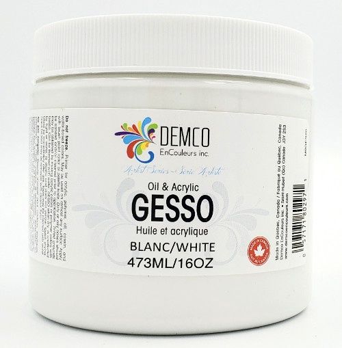 Gesso 16oz Demco, Color: Blanc