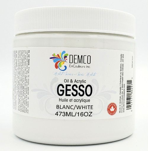 Gesso 16oz Demco, Color: Blanc