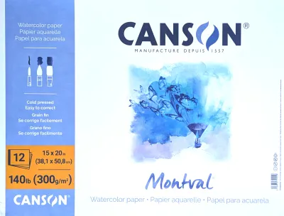 Watercolor pad 15"x20" Canson Montval 12 sheets 140lbs
