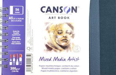 Mixed Media Art book 184lbs A5 8.3"x5.8" Canson