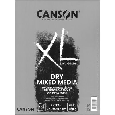 Tablette XL texture sablée - gris - 160g 9X12 (40 feuilles) Canson