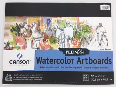 Pad Plein air Watercolour boards 12x16/10 boards Canson