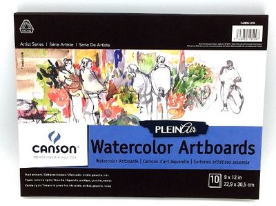 Tablette de cartons Plein Air Aquarelle 9"x12" Canson
