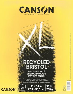 Canson papier XL Bristol recyclé 11X14 (25 feuilles)