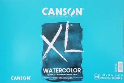 Tablette papier aquarelle XL 12x18 (30) 300g Canson Tablette papier aquarelle XL 12x18 (30) 300g Canson