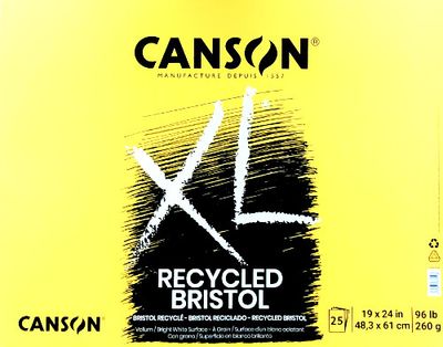 Canson papier XL Bristol recyclé 19X24 (25 feuilles)