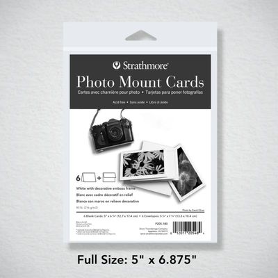 Cartes avec charnière pour photo Blanc avec cadre décoratif en relief (ens. de 6) Strathmore Cartes avec charnière pour photo Blanc avec cadre décoratif en relief (ens. de 6) Strathmore