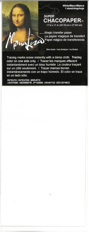 Chacopaper White (1 sheet) 11.75"x17.5" Mona Lisa