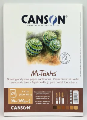 Canson Mi-Teintes Pastel Ton de Terre 9X12 (24 feuilles)