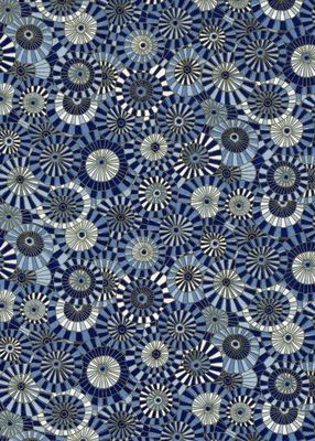 Chiyogami paper 952C 19 1/2 Chiyogami paper 952C 19 1/2"x26"- Circles with patterns blue