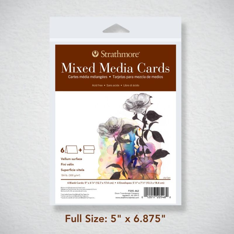 Cartes mixed media (ens. de 6) 5X6.875 Strathmore