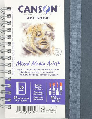 Carnet d'art Multi média 184lbs A5 5.8"X8.3¨ Canson