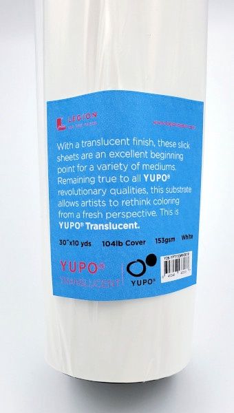 Rouleau de papier Yupo transparent 140 lbs 30"x10 verges