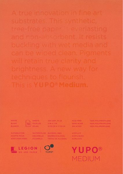 Yupo Paper sheets White 74lb 5"x7" (10) sheets