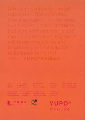 Tablette papier yupo blanc 74lb 5 Tablette papier yupo blanc 74lb 5"x7" (10 feuilles)