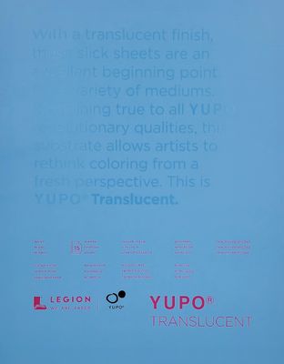 Yupo Paper sheets translucent 104lb 11 Yupo Paper sheets translucent 104lb 11"x14" (15)