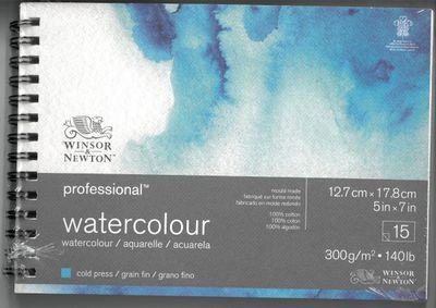 Bloc de papier professionnel aquarelle (Spiral) 140lb CP - 5x7 Bloc de papier professionnel aquarelle (Spiral) 140lb CP - 5x7" (15 feuilles) Winsor & Newton