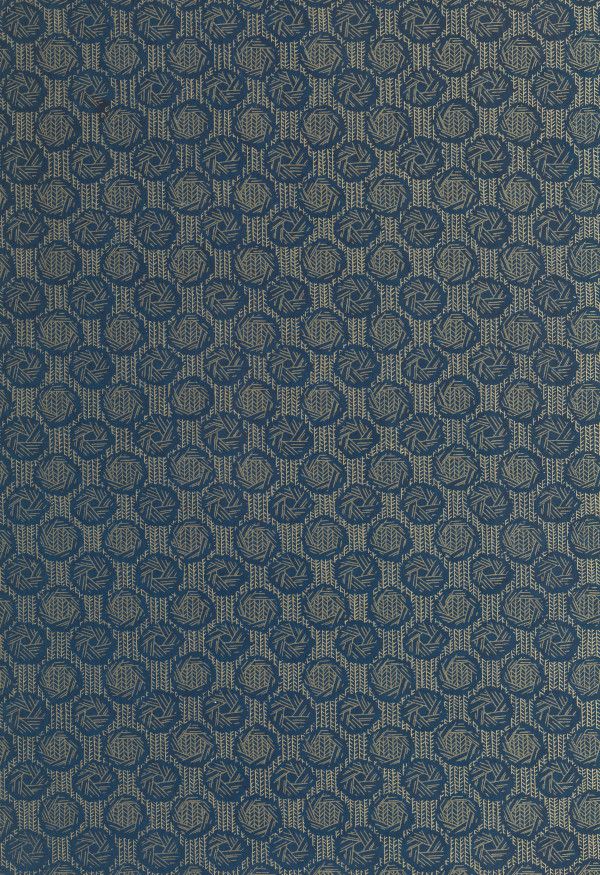 Chiyogami paper 985C 19 1/2 Chiyogami paper 985C 19 1/2"x26"- Geometric deep teal and gold