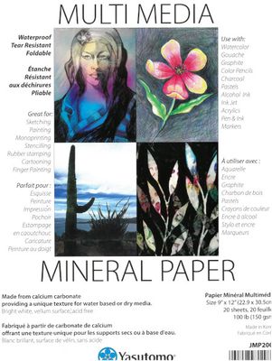 Papier minéral Multimédia 9¨x12" (20 feuilles)