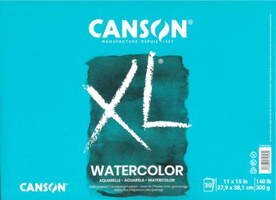 Watecolor Pad paper XL 11x15 (30) 140lbs Canson