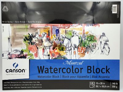 Bloc de papier Aquarelle 15"x20" Canson Montval 15 feuilles 140 lbs