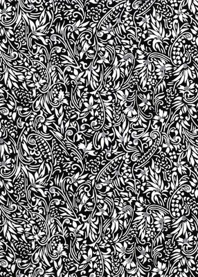 Chiyogami paper 745C 19 1/2 Chiyogami paper 745C 19 1/2"x26"- White flowers on black background