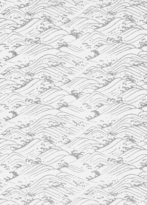 Chiyogami paper 401C 19 1/2 Chiyogami paper 401C 19 1/2"x26"- Silver waves on white background