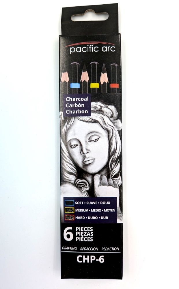 Charcoal Pencil Set (2 each soft, medium & hard) Pacific arc