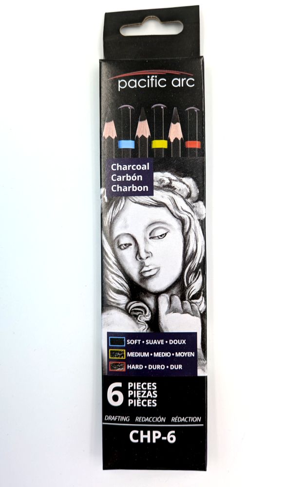 Charcoal Pencil Set (2 each soft, medium & hard) Pacific arc Charcoal Pencil Set (2 each soft, medium & hard) Pacific arc