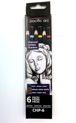Crayons fusain ensemble (2 de chaque doux, moyen et dur) Pacific arc Crayons fusain ensemble (2 de chaque doux, moyen et dur) Pacific arc