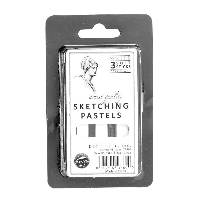 Sketching pastel set of 3 - White - Soft - Pacific arc
