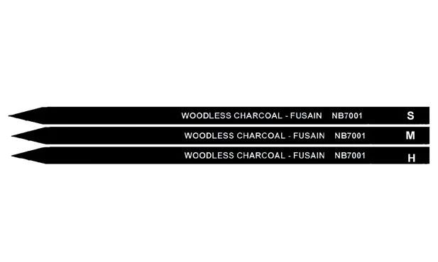 Ensemble de 3 crayons fusain sans bois - Nobel