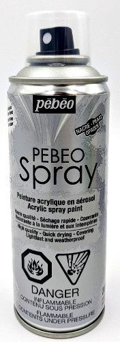 Peinture acrylique en aérosol 200ml Deco Spray Pébéo, Couleur: Argent 867
