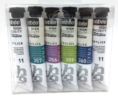 Acrylic Studio Dyna colour set 6 x 20ml Pébéo