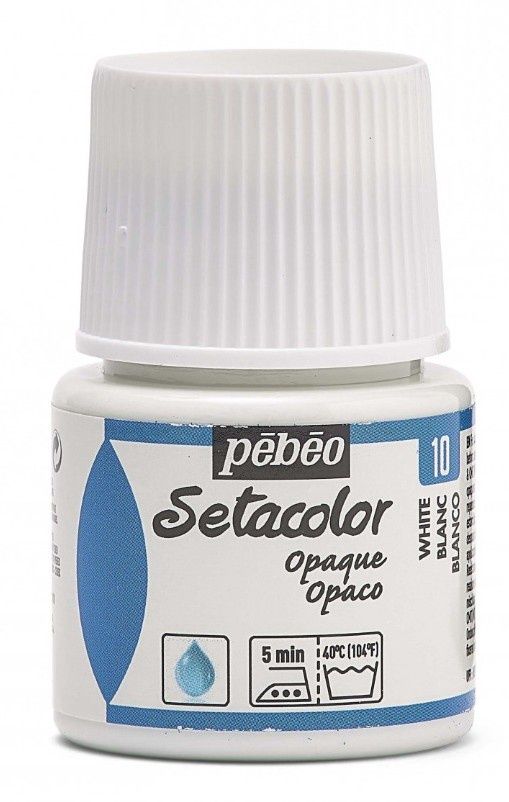 Fabric paint Opaque 45ml Setacolor Pébéo, Color: Blanc 10