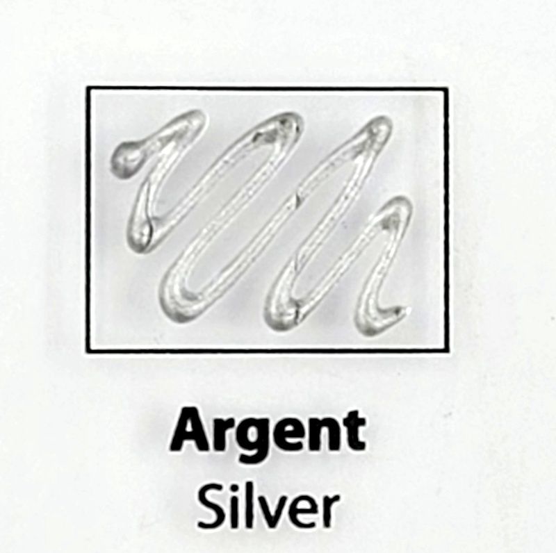Relief outliner 37ml Pébéo Vitrail, Color: Argent