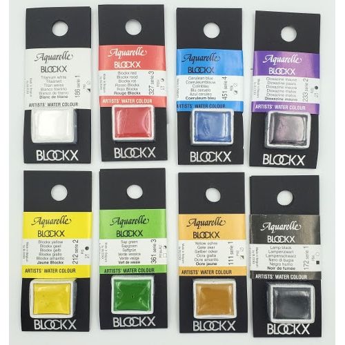 Aquarelle 1/2 godet Blockx Série 4 Aquarelle 1/2 godet Blockx Série 4, Couleur: Bleu Cyanine (454)