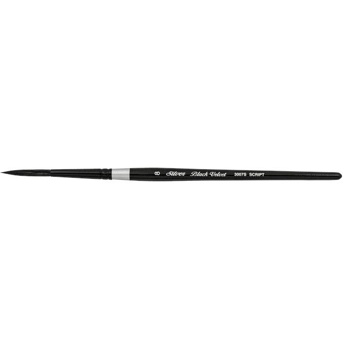 Black Velvet Script 3007S Silver Brush Black Velvet Script 3007S Silver Brush
